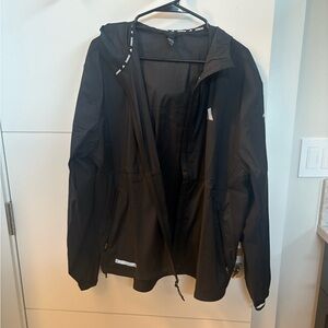 adidas Men's Black Hooded Rain Jacket